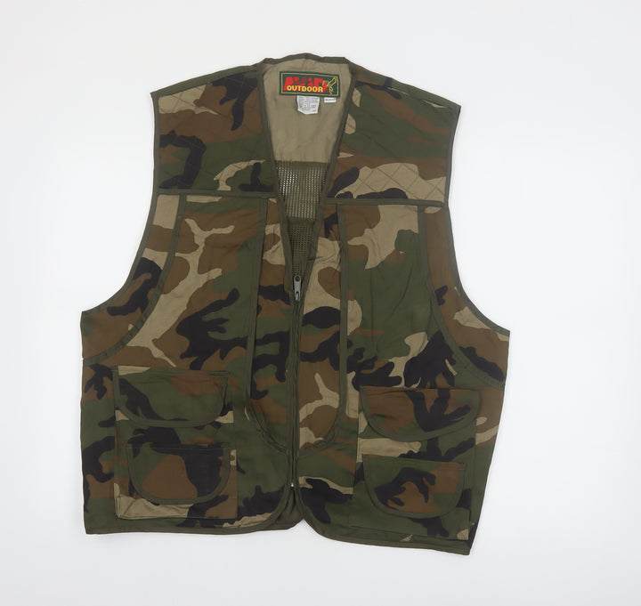 Avid Outdoor Men's Multicoloured Camouflage Cotton Waistcoat XL