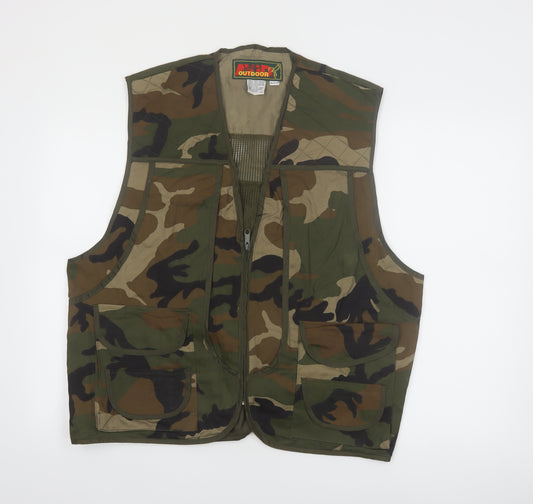 Avid Outdoor Men's Multicoloured Camouflage Cotton Waistcoat XL