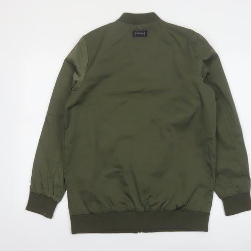 Bernardo Men's Green Bomber Jacket S Lightweight Polyester Zip