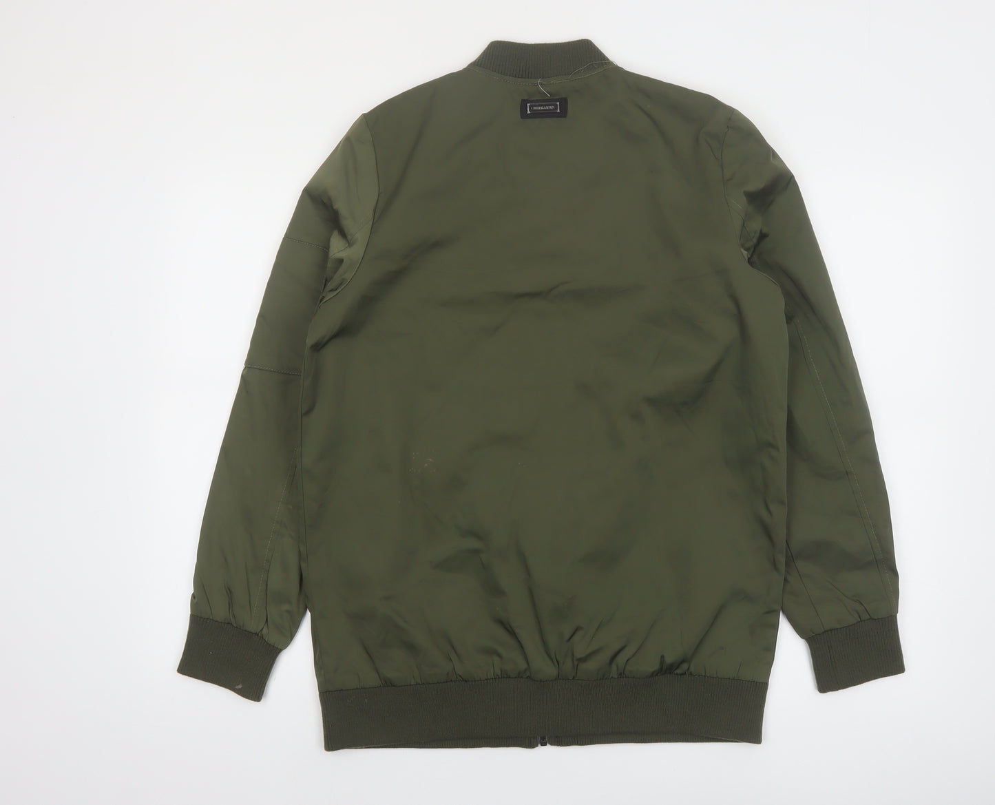 Bernardo Men's Green Bomber Jacket S Lightweight Polyester Zip
