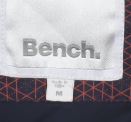 Bench Women Red Black Cotton Hooded Full Zip Jacket Size 12