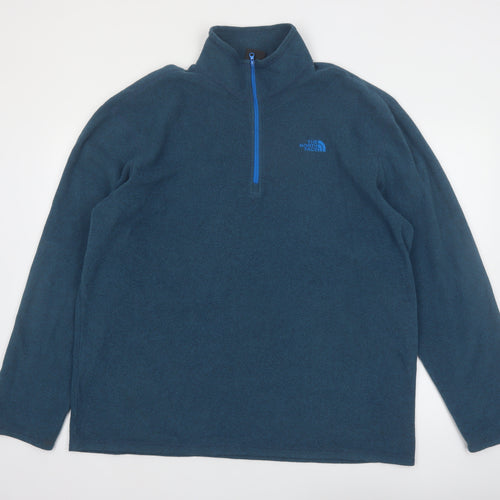 The North Face Men's Blue XL 1/4 Zip Fleece Pullover Sweatshirt