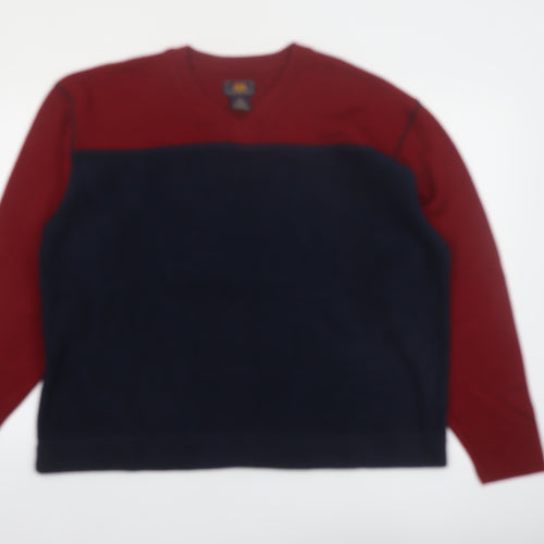 Route 66 Men's Multicoloured V-Neck Pullover Sweatshirt Size L