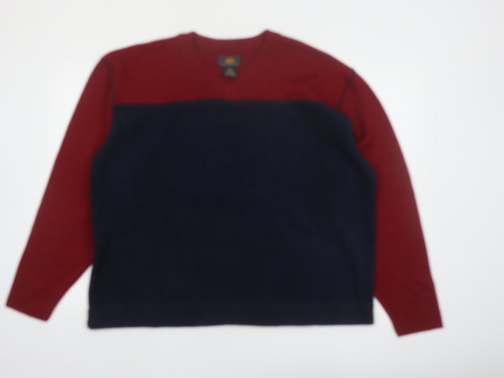 Route 66 Men's Multicoloured V-Neck Pullover Sweatshirt Size L