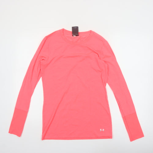 Under Armour Men's Pink Long Sleeve ColdGear Fitted Top Size M