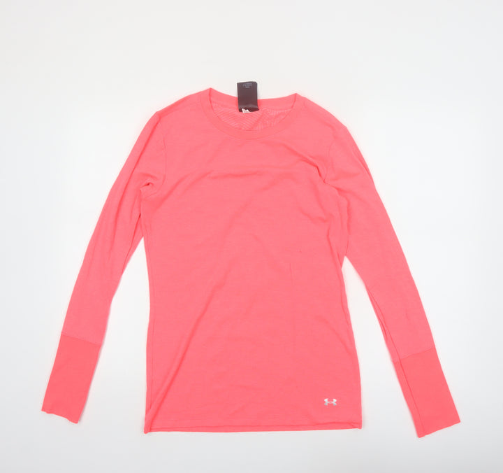 Under Armour Men's Pink Long Sleeve ColdGear Fitted Top Size M