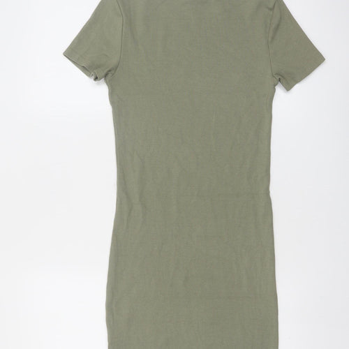 New Look Girls Green 915 T-Shirt Dress Age 14-15 Years Cotton Stretch