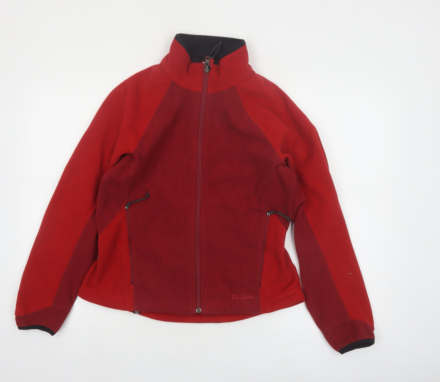 L.L.Bean Women's Red Fleece Jacket Size S Full Zip Outdoor Wear