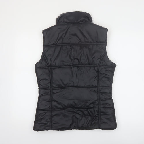 Adidas Women's Black Puffer Waistcoat Size 12 Quilted Zip Gilet