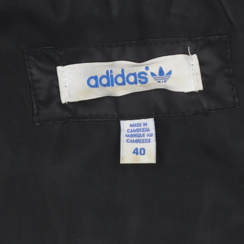 Adidas Women's Black Puffer Waistcoat Size 12 Quilted Zip Gilet