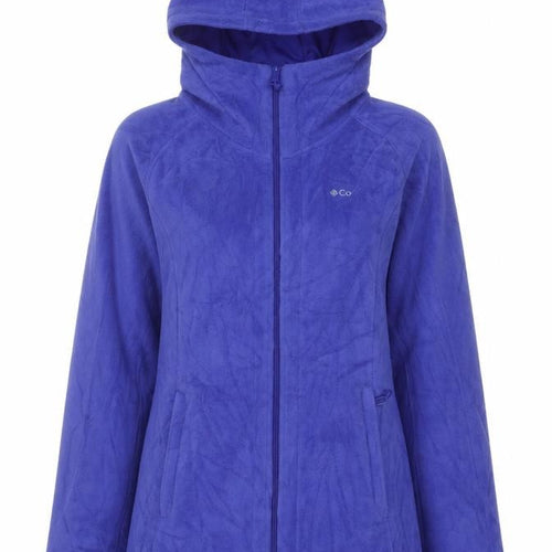 Columbia Women's Blue Fleece Full Zip Hoodie Jacket Size S