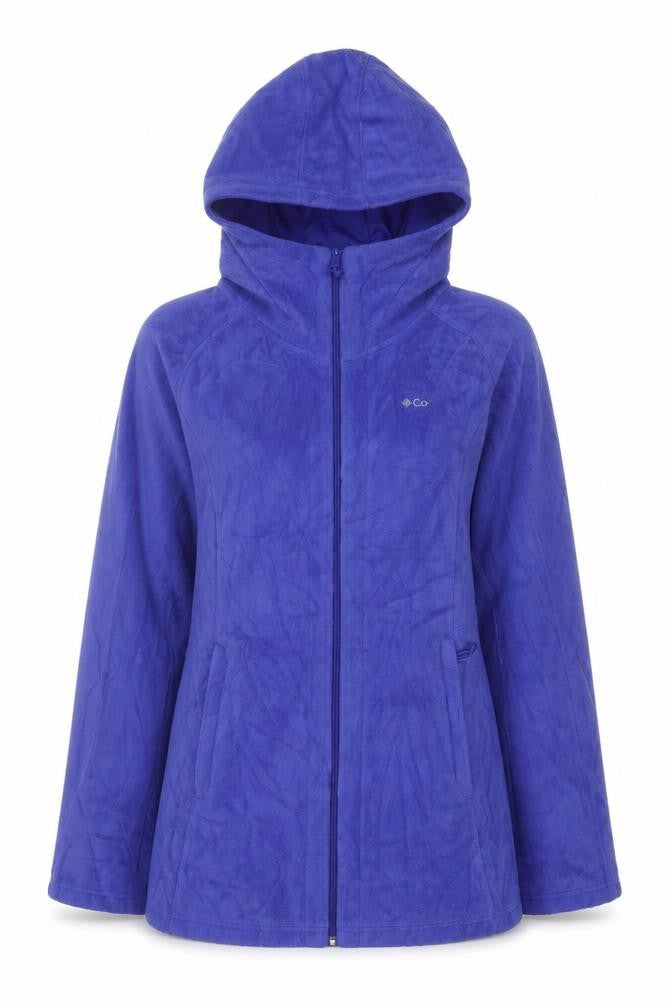 Columbia Women's Blue Fleece Full Zip Hoodie Jacket Size S