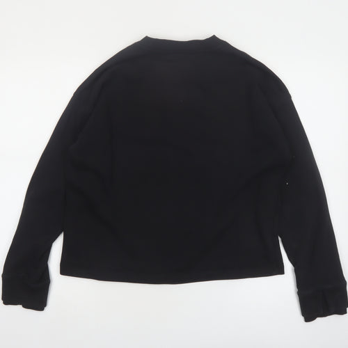 DKNY Sport Women's Black Cotton Blend Crew Neck Pullover Sweatshirt M