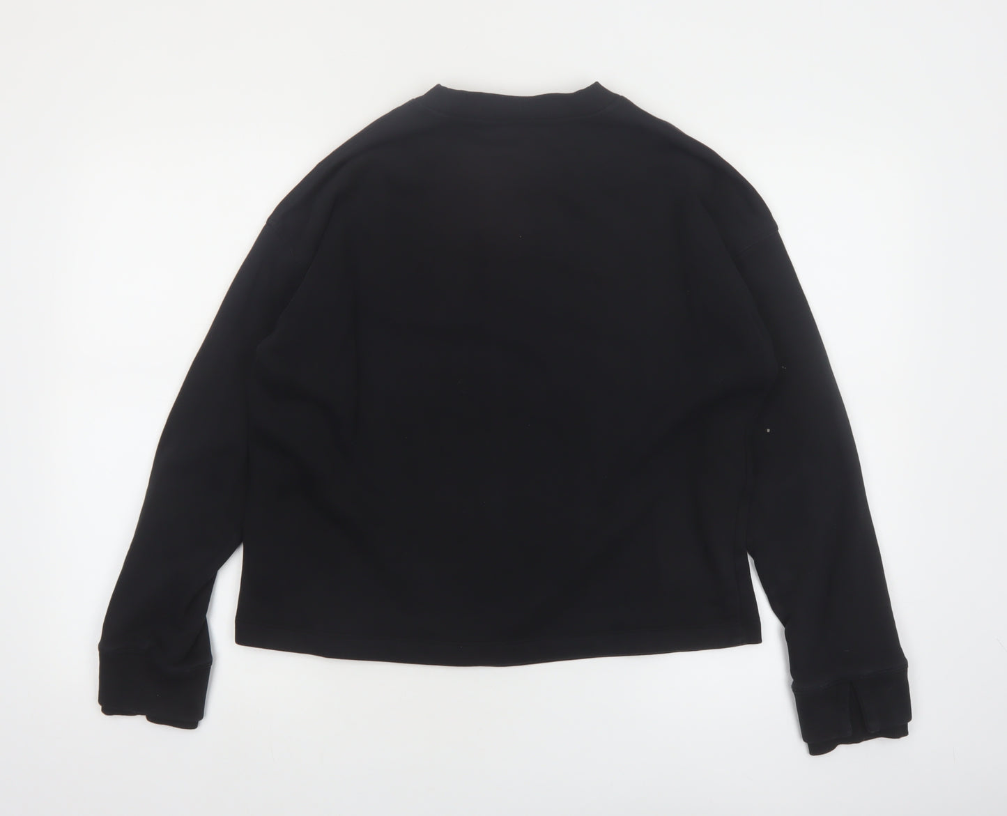 DKNY Sport Women's Black Cotton Blend Crew Neck Pullover Sweatshirt M