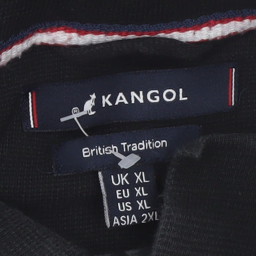 Kangol Men's Black XL Polo Shirt 100% Cotton Casual Top