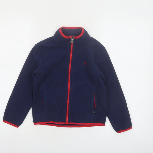 Ralph Lauren Boys Blue Fleece Full Zip Jacket Size 5-6 Years
