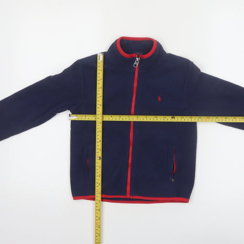 Ralph Lauren Boys Blue Fleece Full Zip Jacket Size 5-6 Years