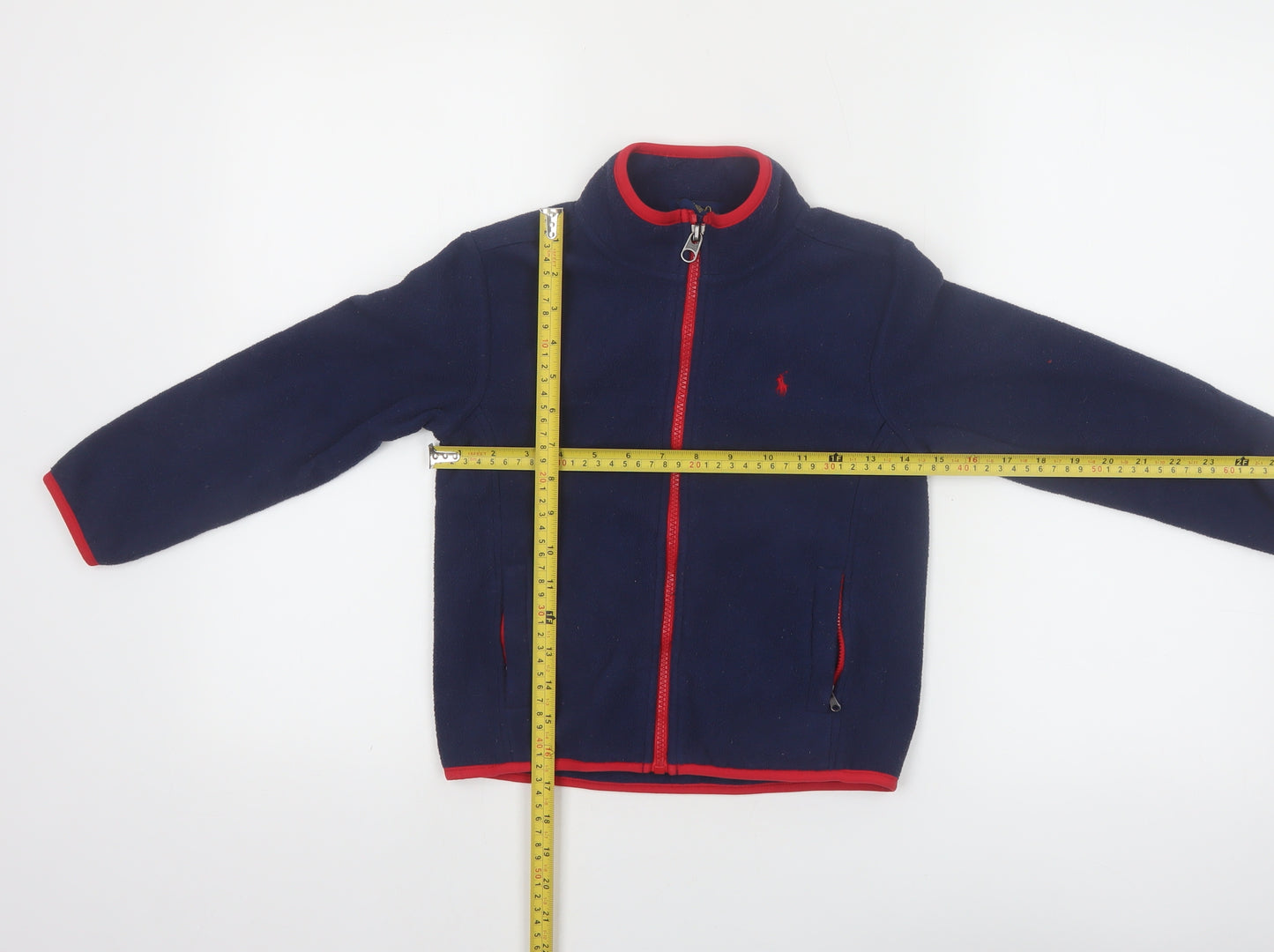 Ralph Lauren Boys Blue Fleece Full Zip Jacket Size 5-6 Years