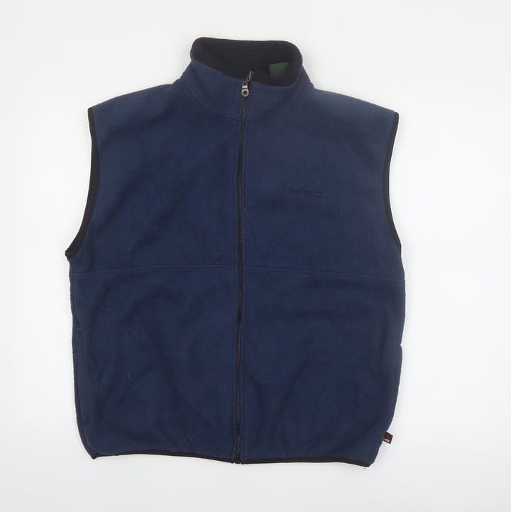 Timberland Mens Blue Fleece Waistcoat Bodywarmer M