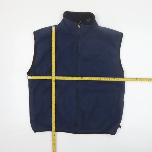 Timberland Mens Blue Fleece Waistcoat Bodywarmer M