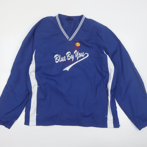 Sport-Tek Men's Blue Pullover Sweatshirt L Embroidered Baseball Style