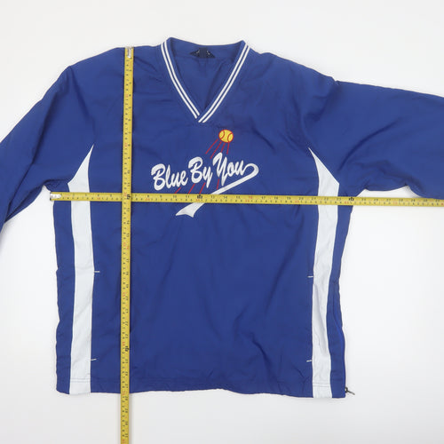 Sport-Tek Men's Blue Pullover Sweatshirt L Embroidered Baseball Style