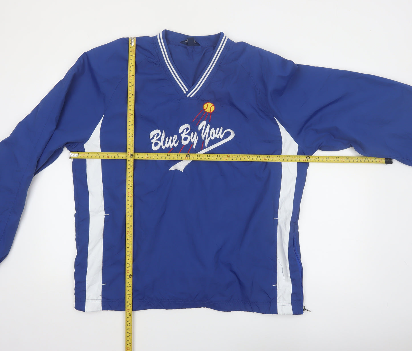 Sport-Tek Men's Blue Pullover Sweatshirt L Embroidered Baseball Style