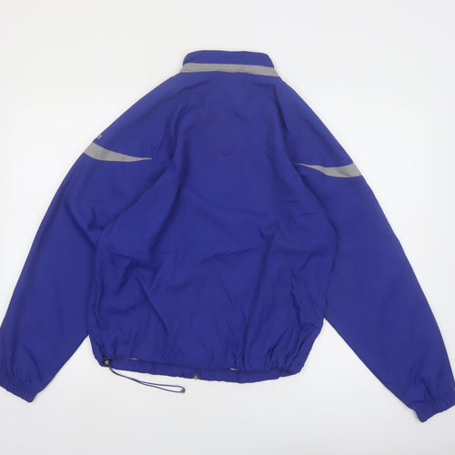 Reebok Women's Blue Windbreaker Jacket Size 12 Reflective Lightweight