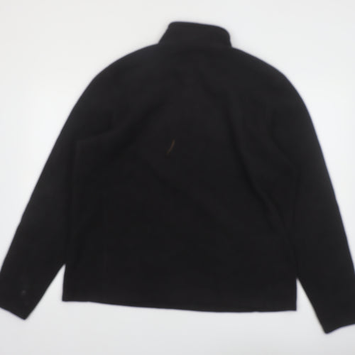 L.L.Bean Men's Black Fleece 1/4 Zip Pullover Sweatshirt L Regular