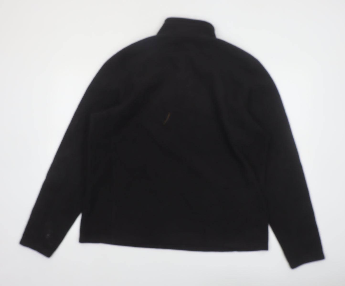 L.L.Bean Men's Black Fleece 1/4 Zip Pullover Sweatshirt L Regular