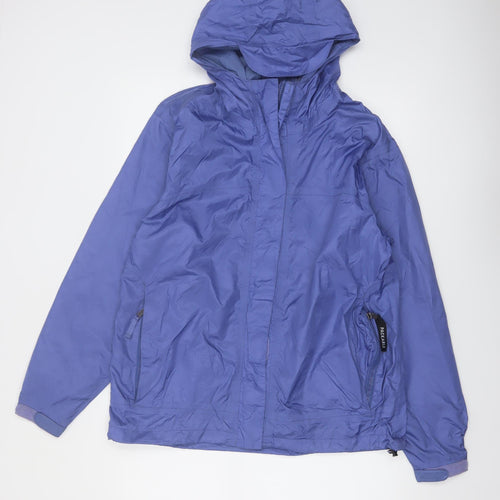 Cabela's Women's Blue Waterproof Hooded Rain Jacket Size M Regular