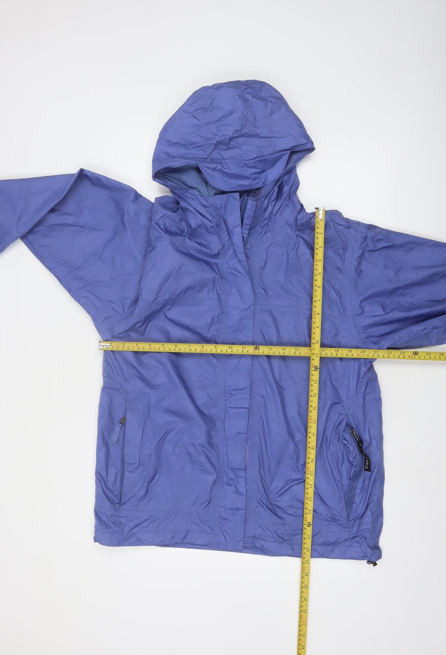 Cabela's Women's Blue Waterproof Hooded Rain Jacket Size M Regular