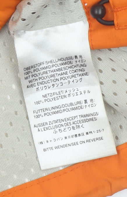 Jack Wolfskin Boys Orange Waterproof Hooded Rain Coat Jacket Size 152