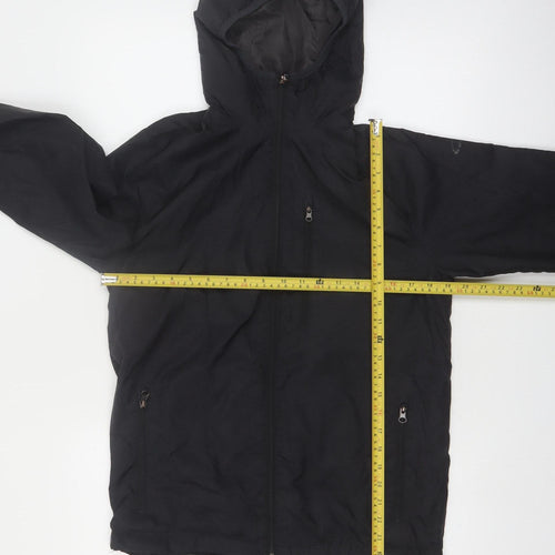 Champion Women's Black Windbreaker Jacket Size S Lightweight Hooded
