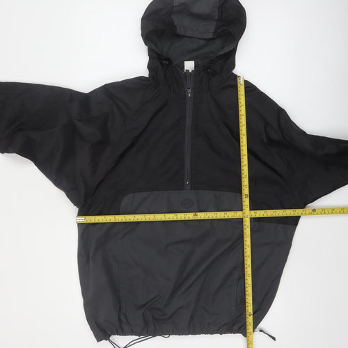 Courir Men's Black S Hooded 1/4 Zip Windbreaker Jacket