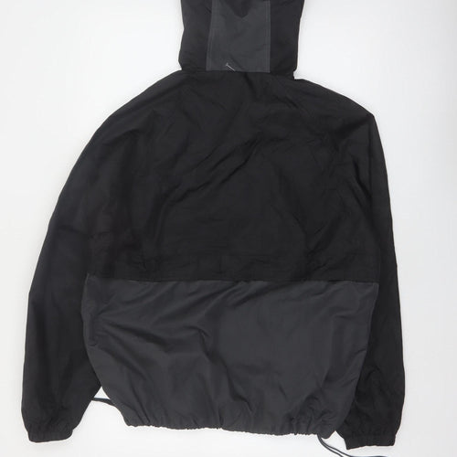 Courir Men's Black S Hooded 1/4 Zip Windbreaker Jacket