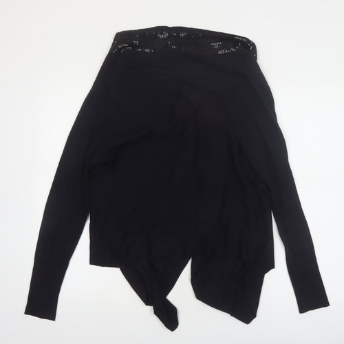 Marks and Spencer Women Black Sequin Trim Cardigan Size 14