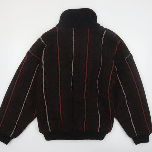 Carlo II Men's Black XL Retro Shawl Collar Bomber Jacket