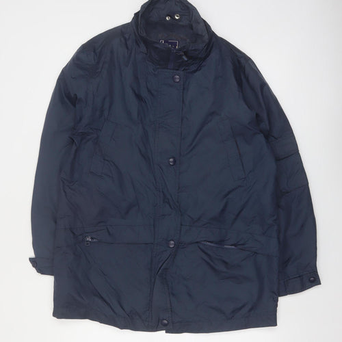 B.U.M Equipment Men's Blue Nylon Parka Jacket Size S Hooded