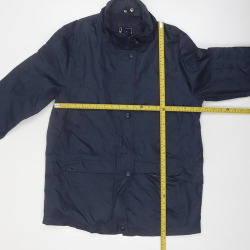B.U.M Equipment Men's Blue Nylon Parka Jacket Size S Hooded