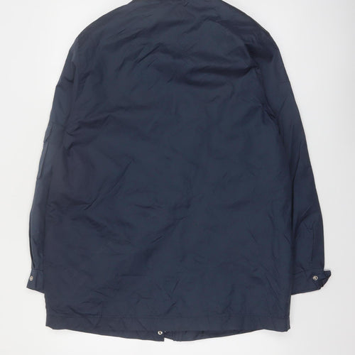 B.U.M Equipment Men's Blue Nylon Parka Jacket Size S Hooded