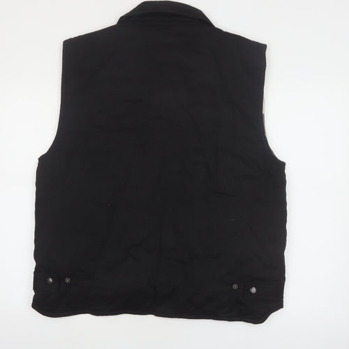 Branded Lion Mens Black M Ramie Cotton Bodywarmer Waistcoat