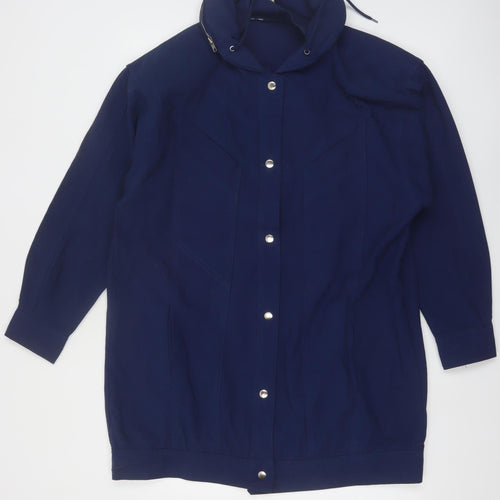 Rugged Wear Womens Navy Mid-Length Hooded Jacket Size M