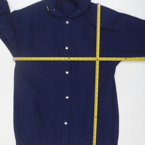 Rugged Wear Womens Navy Mid-Length Hooded Jacket Size M