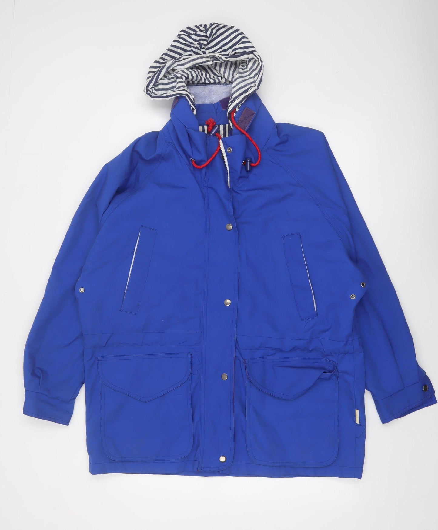 Izzi Spirit Women's Blue Hooded Parka Jacket L Vintage Outdoor Style