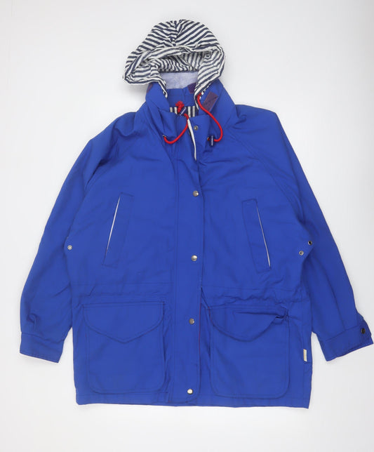 Izzi Spirit Women's Blue Hooded Parka Jacket L Vintage Outdoor Style
