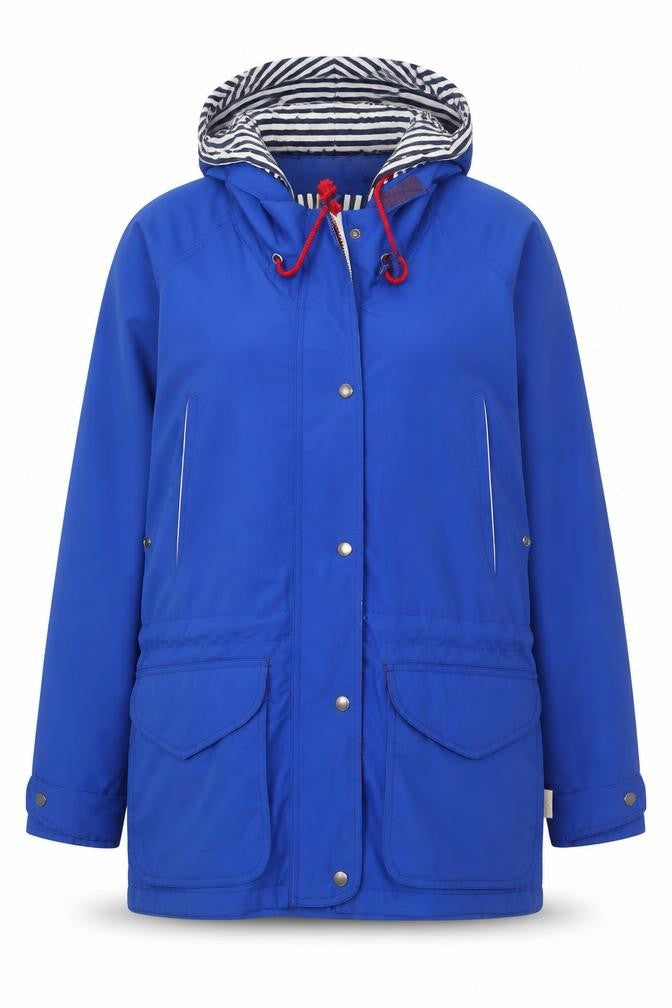 Izzi Spirit Women's Blue Hooded Parka Jacket L Vintage Outdoor Style