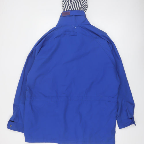 Izzi Spirit Women's Blue Hooded Parka Jacket L Vintage Outdoor Style