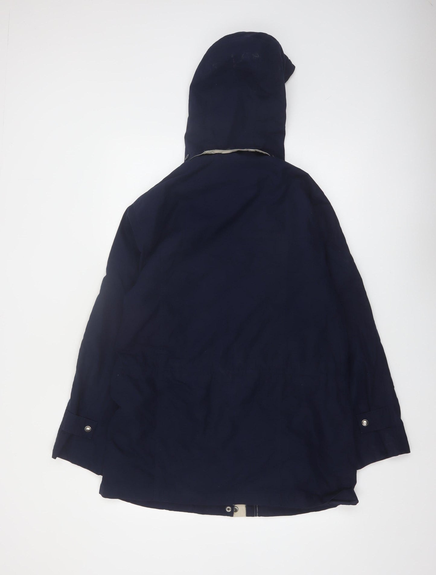 London Fog Women's Blue Hooded Mid-Length Parka Coat Medium