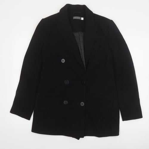 Mint Velvet Women's Black Double-Breasted Blazer Size 12